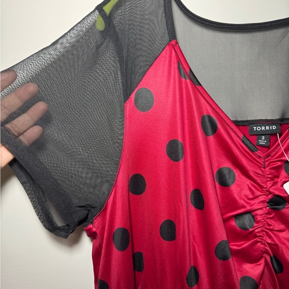 NWT Torrid Ladybug Mini Cute Red Black Costume Dress Size 3 22/24 3X - Picture 4 of 8